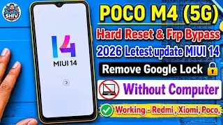 Poco M4 5g Frp Bypass MIUI 14 Letest update New Trick 2026