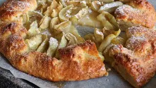 Творожная галета с яблоками