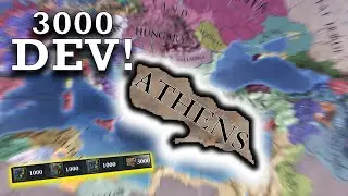 EU4 what if Athens had 3000 Development AI only timelapse