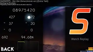 [osu!] CheerfulPonY | RADWIMPS - Zen Zen Zense (movie ver.) [Extra: Taki] 151pp |