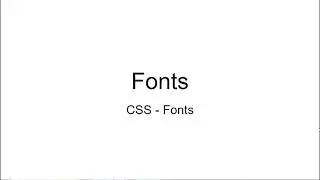 Freshmen 101  CSS Fonts