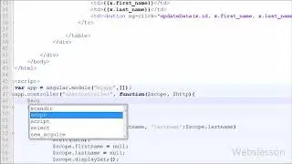 AngularJS Tutorial with PHP   Update   Edit Mysql Table Data