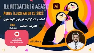 اساسيات الإليستريتور للمبتدئين | Adobe Illustrator CC 2022 | الدرس الثامن Lines