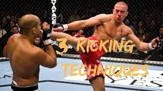 Georges 'Rush' St-Pierre | 3 Kicking Techniques Done Effectively | Hacking MMA