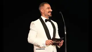 Chady Richa presenting DIAFA 2023 honoree Nargis Fakhri