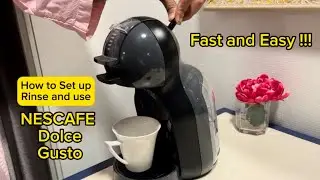 How to set up, rinse, use Nescafe Dolce Gusto Piccolo Coffee Machine
