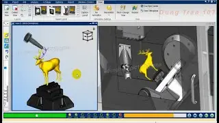 Deer Machining 5 Axis on HAAS UMC 750 | Lập Trình 5 Trục Mastercam | MASTERCAM 5 AXIS 👈 👈