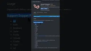 VSCODE : Extension VSCODE untuk Laravel Snippets Autocomplete 