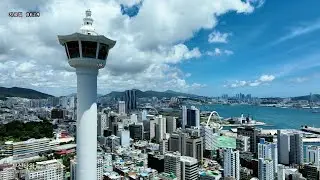 부산타워, pusan tower 용두산공원 ,중구, 남포동,영도구,남부민동  자료영상 24년 7월 l  [4K]  | drone reel