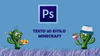 Photoshop - Texto 3D minecraft