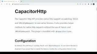Ionic 6 Angular : The Capacitor Http API