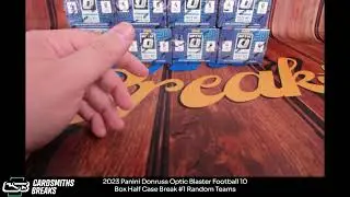 2023 Panini Donruss Optic Blaster Football 10 Box Half Case Break #1