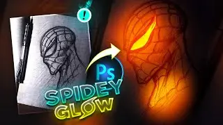Spidey Sketch Glow | Photoshop Tutorial | Easy Way!