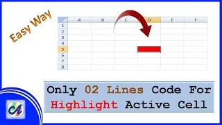 VBA Code For Highlight Active Cell in Excel | Learn Excel With AZIZ