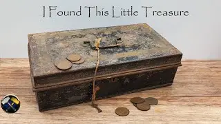 1940's Large Rusty Vintage Cash Money Box With Lock Restoration