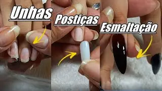 COMO COLOCAR UNHAS POSTIÇAS! CUTILAGEM À SECO! UNHAS OMBRÉ