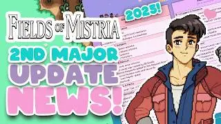 Fields of Mistria 2ND MAJOR Update! | 2025 Roadmap & Updates! Sprinklers?!
