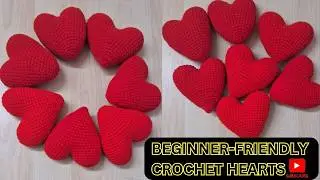 💖 Crochet Heart Keychain Tutorial | Valentine Crochet Ideas & Gifts #crochetheart #crochetvalentine