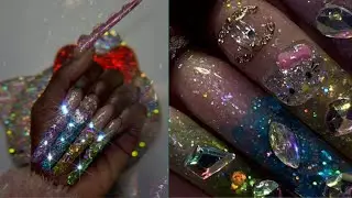 My $500 hello kitty blinged out nails  🌈🩷🐱