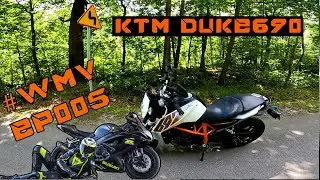 KTM Duke690 - pierwsze wrażenia a moto do wypożyczenia | #WMV Wiercik MotoVlog (V)