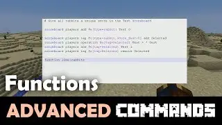 Advanced Commands Tutorial - Functions in Minecraft 1.12