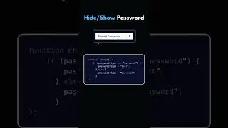 Hide & show password eye on input 