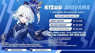 🔴 LIVE JOKI GENSHIN IMPACT | EXPLORE ALL FONTAINE (PART 1) — KIZUU AKIYAMA