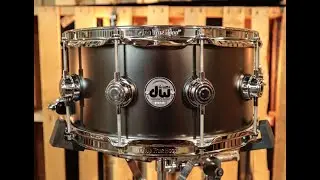 DW Collector's Satin Black Nickel Over Brass 6.5x14 Snare Drum