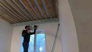 How to make a drywall niche for curtains. Reinforcement for a suspended ceiling.