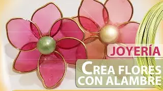 BISUTERÍA PASO A PASO DE RESINA UV. FLORES DE ALAMBRE PARA PENDIENTES. FALSO VIDRIO O CRISTAL.