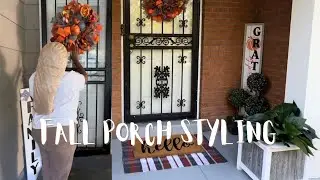 FALL FRONT PORCH STYLING/SMALL HOME/ FRONT PORCH REFRESH#home #homedecor #cleanwithme
