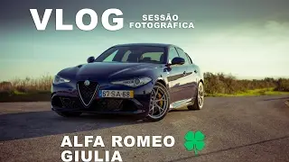 VLOG Sessão fotográfica ALFA ROMEO GIULIA QUADRIFOGLIO 🍀