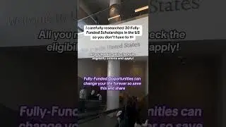 30 Fully Funded Scholarships in the USA for International Students (2025/2026) 🇺🇸