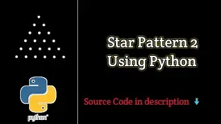 Star Pattern 2 Using Python | #python