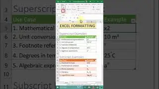 How to Superscript and Subscript Text in Excel 