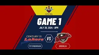 MSL FULL BROADCAST |  Peterborough Lakers vs Brooklin Lacrosse Club |  GM 1 SF | July 30, 2024