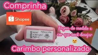 Carimbos personalizados, comprei na Shopee 😍