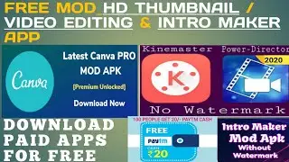🔥No Watermark 💯% Free Video Editing App | HD Thumbnails | Intro maker apk download [free paytm cash]