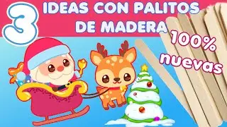 Manualidades con palitos de helado madera para Navidad 2022 Adornos navideños fáciles con niños