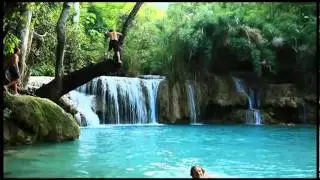 Laos Swing into the river below Kuang Xi Falls
