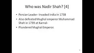 Who was Nadir Shah?
