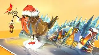 Robin Merry Christmas 3D Pop Up Greeting Card