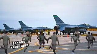 Dozens of US F-16 jets made emergency takeoffs to intercept opponents on the Russian border