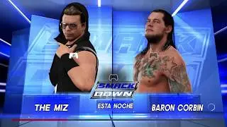 The Miz vs Baron Corbin (Falls count anywhere match)