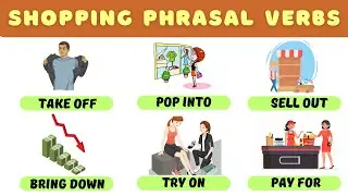 20 Phrasal Verbs for Shopping | Shopping Vocabulary in English | English practice 
