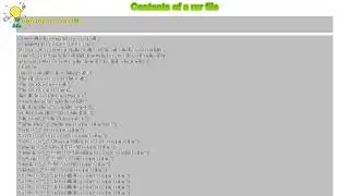 How to : Contents of a rar file
