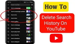 How To Delete Search History On YouTube App | How to Clear Search History On YouTube ( New 2024)