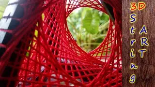 3D String Art Pyramid | How to make 3D String Art | DIY string art step by step tutorial