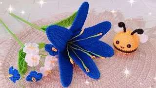 🤩FLORES LIRIO TEJIDO A CROCHET | GANCHILLO | 💯 HECHO A MANO | FÁCIL Y RÁPIDO DE REALIZAR 🤩🤩