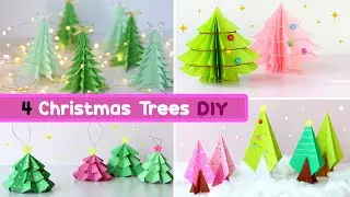 4 Christmas tree ideas - How to make a paper tree